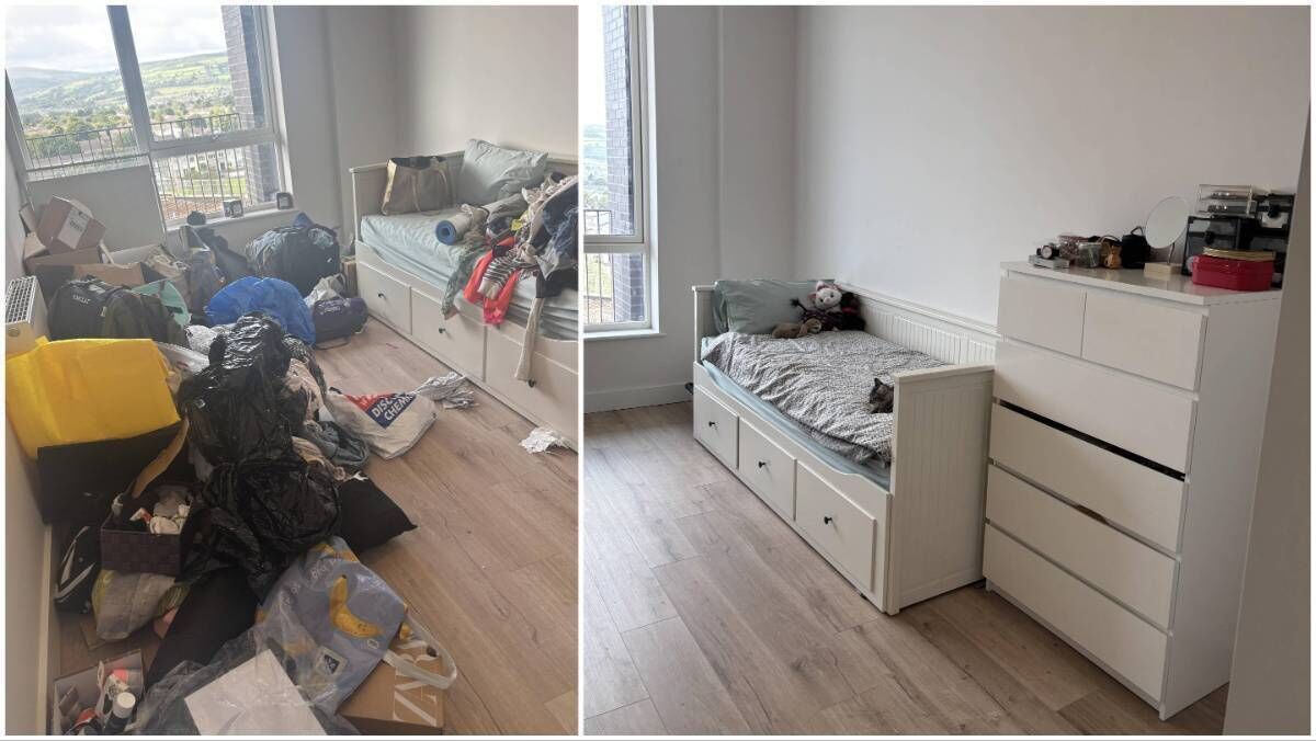 A space Jenny worked on: Before and after. 