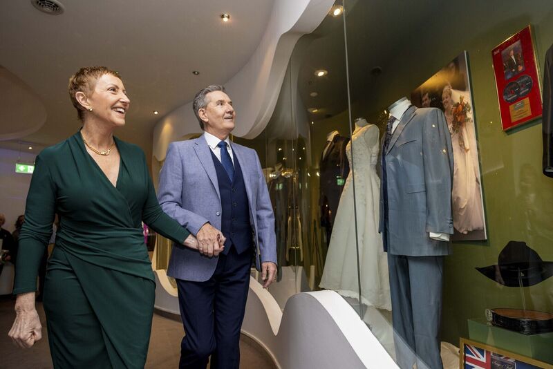 Daniel O'Donnell and his wife, Majella at the opening of the Daniel & Majella O’Donnell – Music, Style & Memories exhibition. Picture: Conor Healy / Picture It Photography