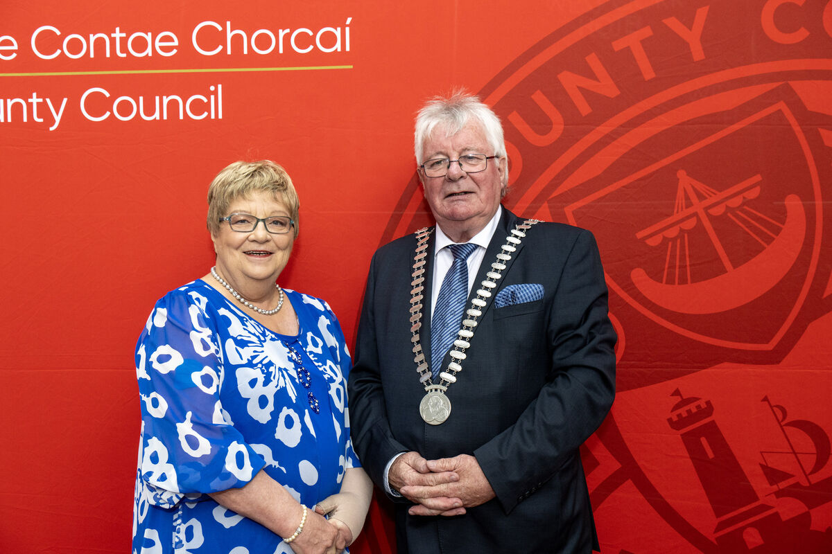 Then mayor of Co Cork Joe Carroll with his wife Sheila on May 3, 2025. Picture: Brian Lougheed