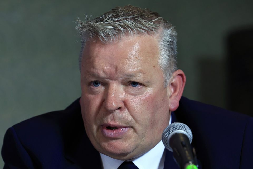 Garda Niall Hodgins speaking at the GRA conference in Westport. Photo: Conor O'Mearain.