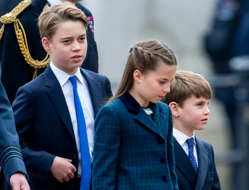 Prince George, Princess Charlotte, and Prince Louis on May 5, 2025Credit: Getty