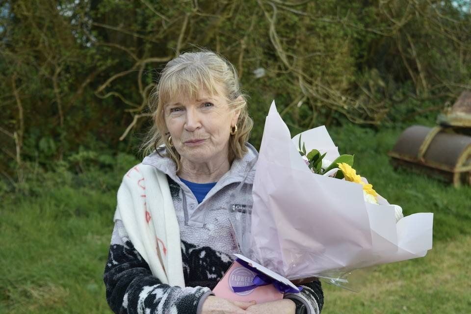 Siobhán Doyle pictured receiving a presentation from her club Menapians. Picture: Menapians.