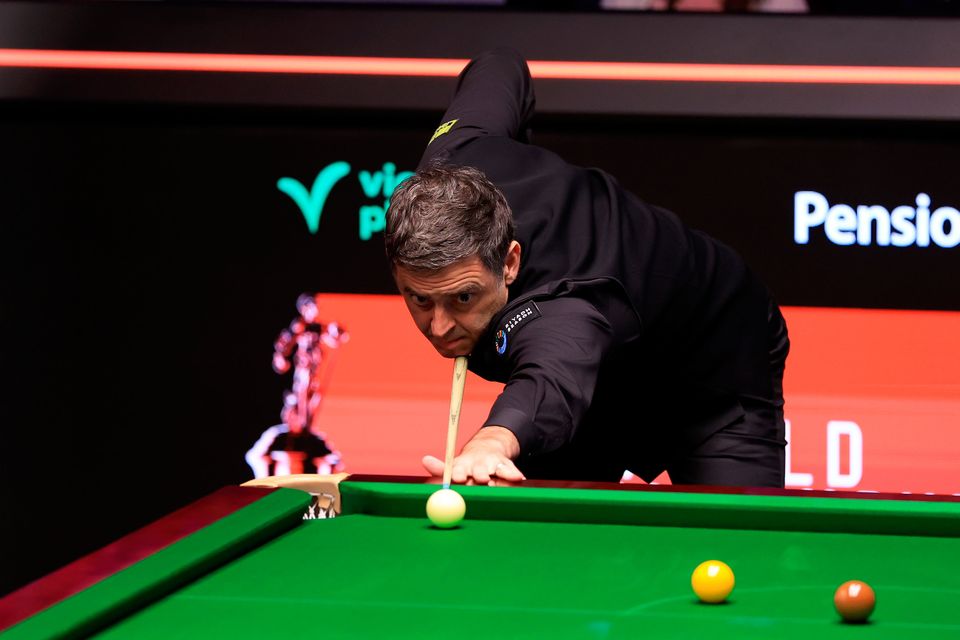 Ronnie O'Sullivan in action at the Crucible. Photo: PA