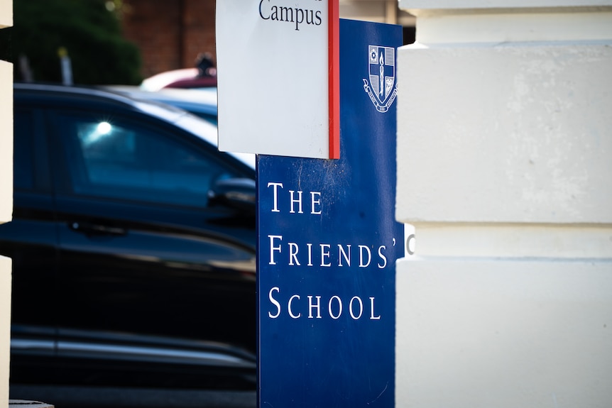 School Signage saying "The Friends School"