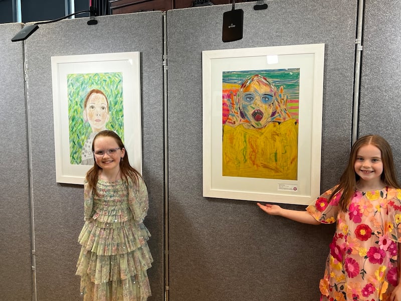 Best friends Elizabeth Prunty (9) and Lilly Brennan (8) were both prize winners. Photograph: Tim O'Brien