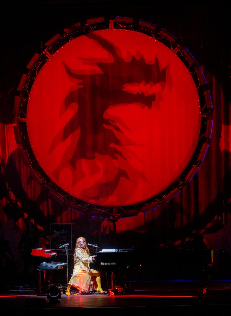 Tori Amos: the Game of Thrones vibe adds a sense of the epic to the singer’s stark warning about tyrants in our midst. Photograph: Shirlaine Forrest/WireImage