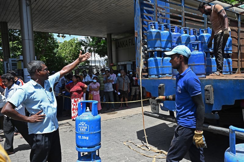 Sri Lanka suffered months of lengthy blackouts, acute food and fuel shortages and galloping inflation in its most painful downturn on record in 2022. Photograph: Arun Sankar / AFP via Getty Images
