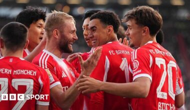 St Pauli 0-5 Bayern Munich: Vincent Kompany's side break Bundesliga goals record to go 12 points clear