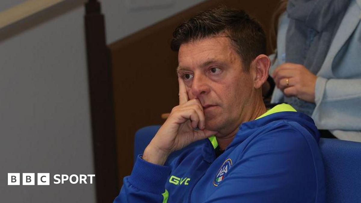 Gianluca Rocchi of AIA during a press conference in Florence, Italy, in 2025