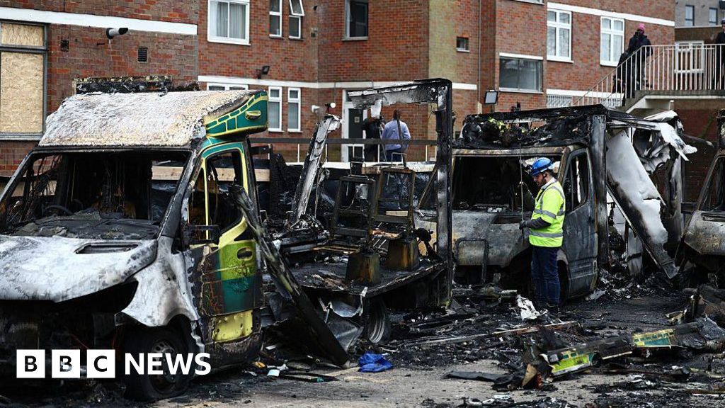 Fourth suspect arrested over Jewish charity ambulance arson attack - BBC