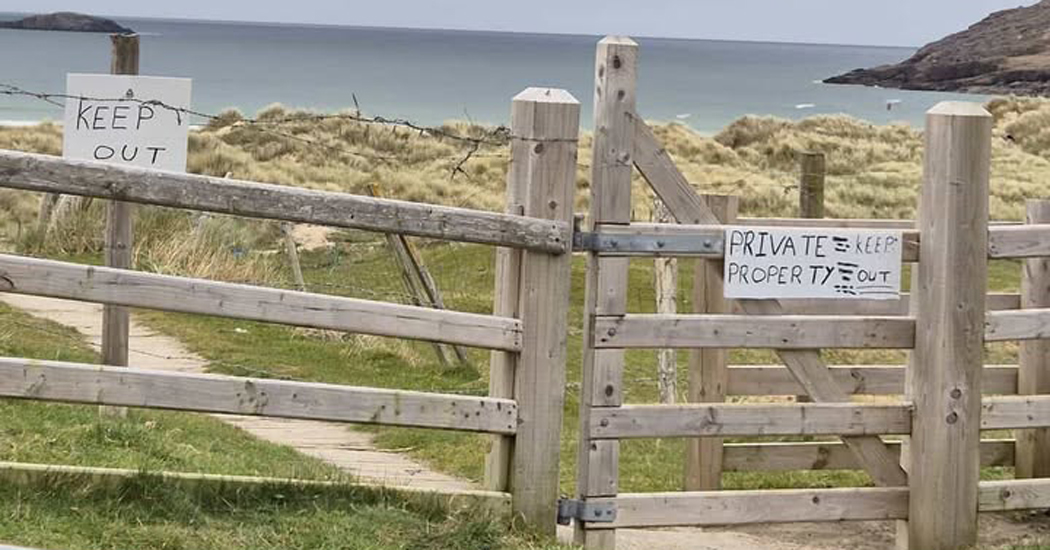 Public access blocked at north Donegal beach