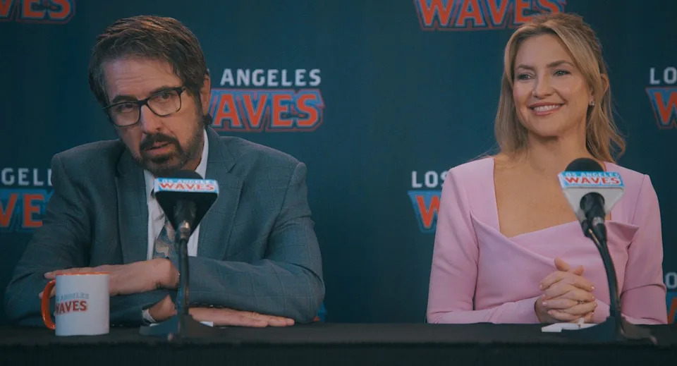 Ray Romano as Coach Norm and Kate Hudson as Isla Gordon on 'Running Point'Credit: Courtesy of Netflix
