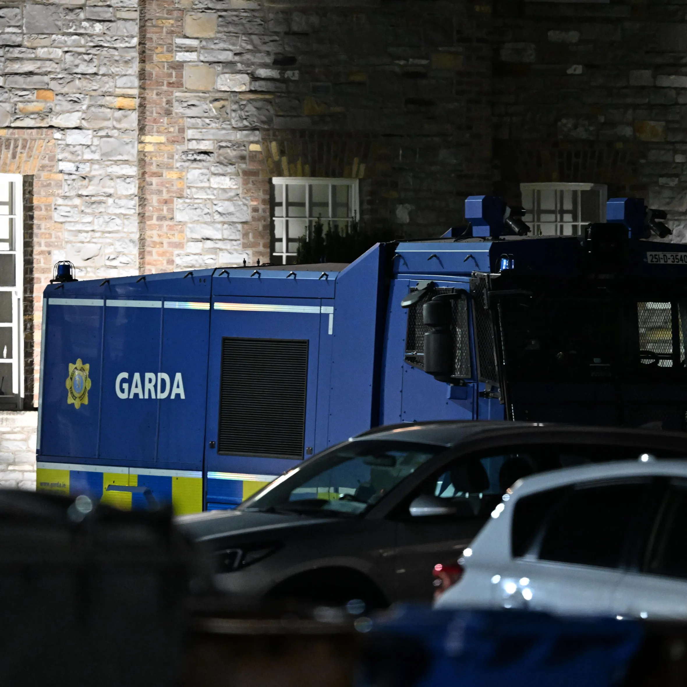 Garda water cannon at Phoenix Park.
