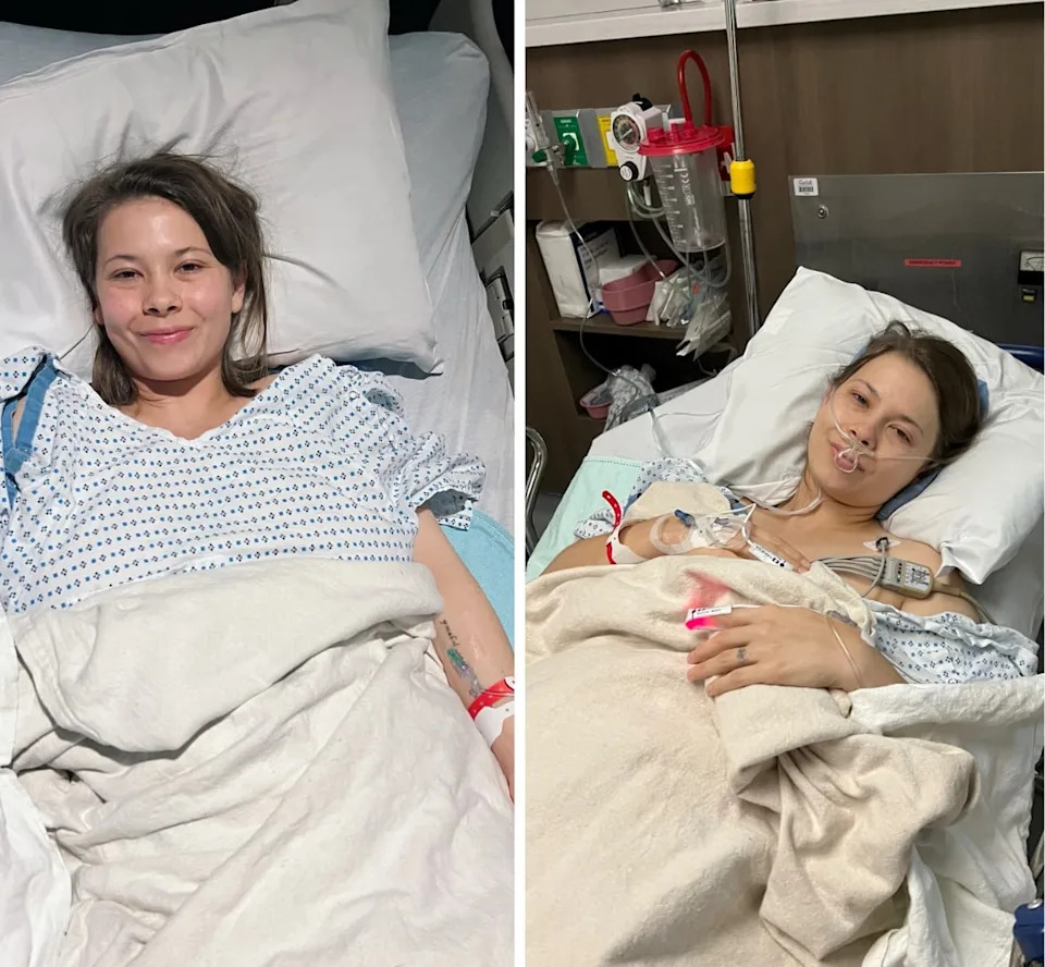 Bindi Irwin shared pictures from her hospital bed on Instagram in honor of Endometriosis Awareness Month. / Instagram/Bindi Irwin