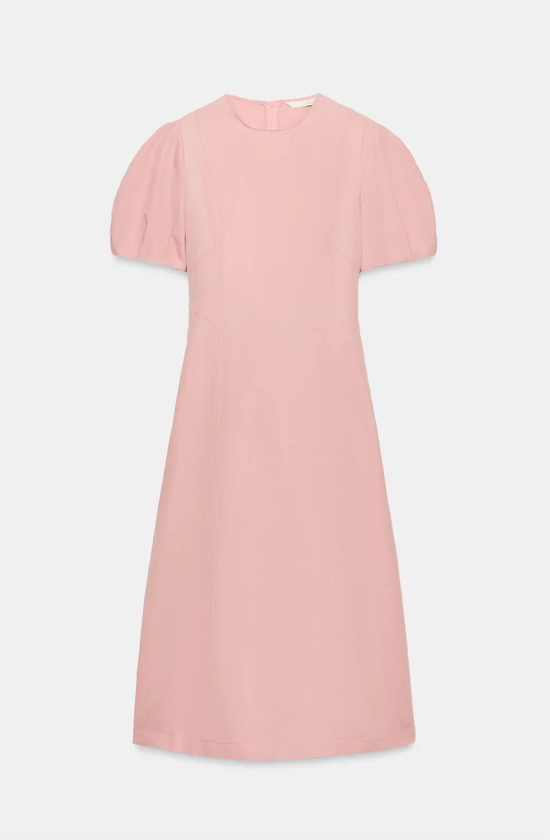 shortsleeved pink dress with a simple design
