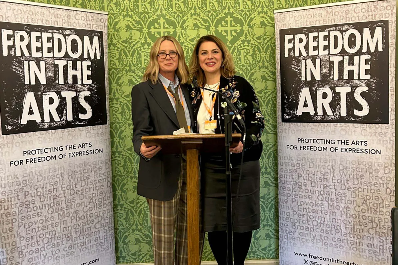 Roisin Murphy and Rosie Kay at a Freedom in the Arts event.