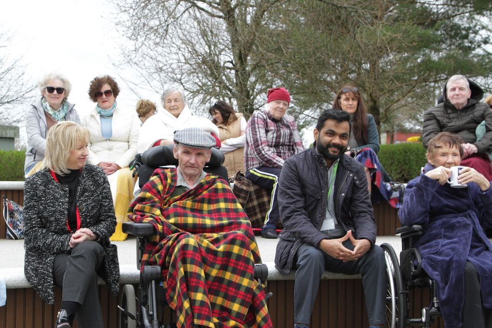 Patients of St John's Hospital, Enniscorthy were glad to be out enjoying the music.