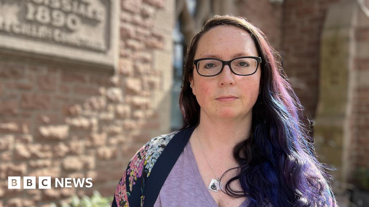 Deputy Louise Doublet is pictured outside St Saviour parish hall.