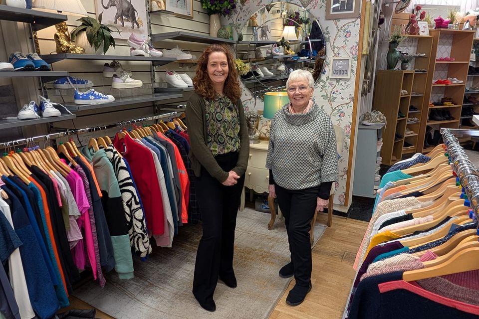 Anne Crossan, regional retail manager for Society of St Vincent de Paul (left), with volunteer Anne McLarnon at SVP’s Northern Ireland HQ on Belfast’s Antrim Road