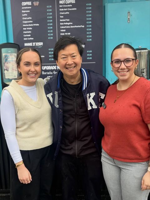 Ken Jeong with staff members at Jilly & Joe's in Bunratty, County Clare. Image: Jilly & Joe's via Facebook