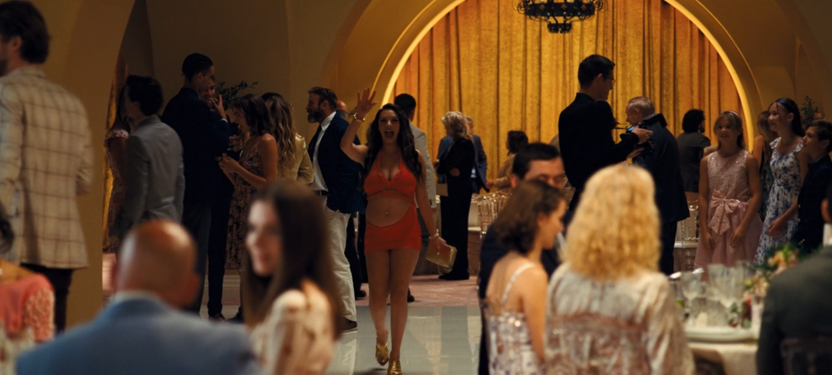 Social gathering in an elegantly decorated venue.