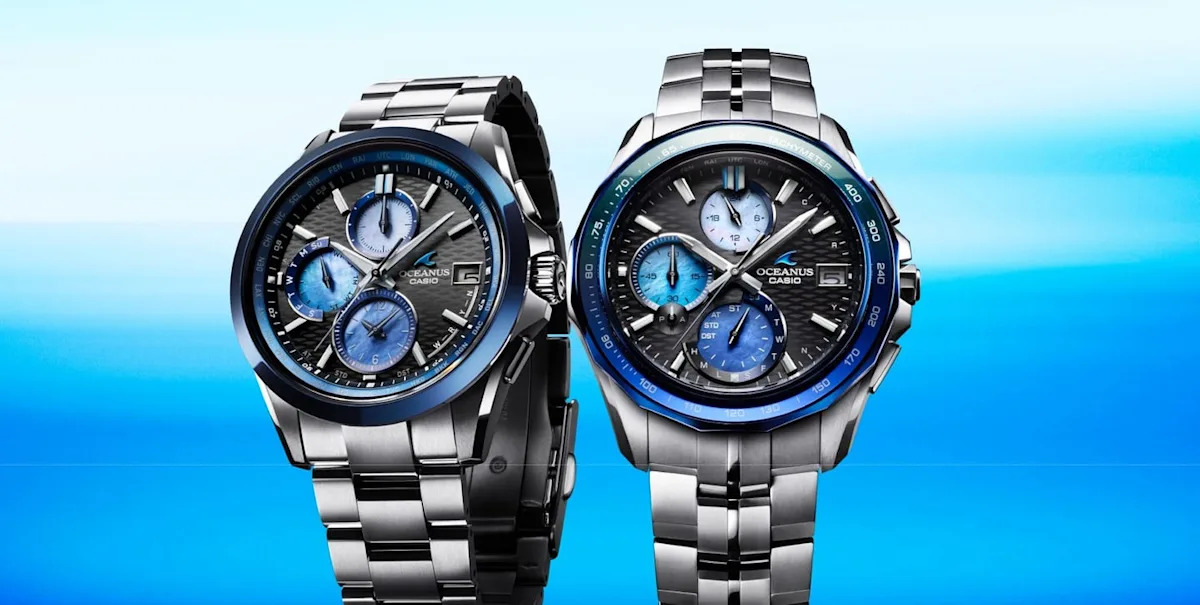 All About Casio's 3 New Limited-Edition, Entry-Level Luxury Oceanus Models With Blue Dials