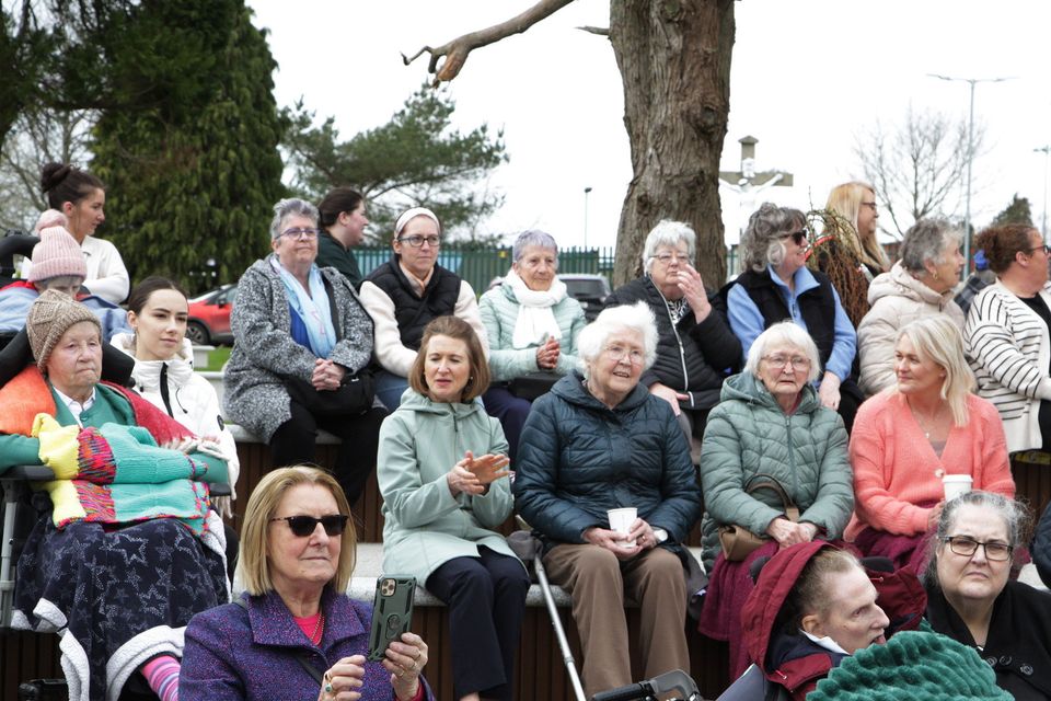 A great crowd turned up for the outdoor concert in St John's Hospital Enniscorthy.