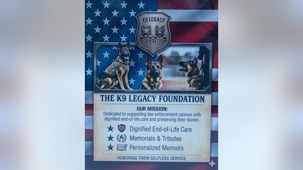 a flier for the K9 Legacy Foundation