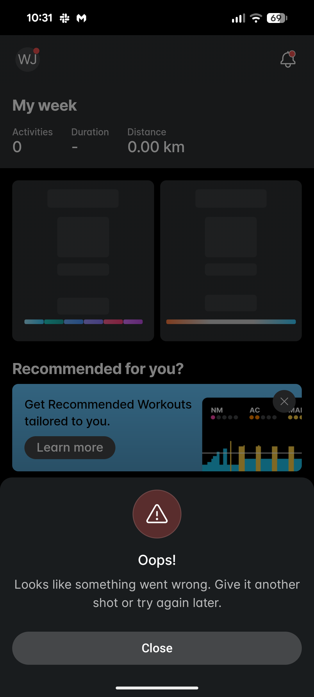 Screenshots of the Wahoo App
