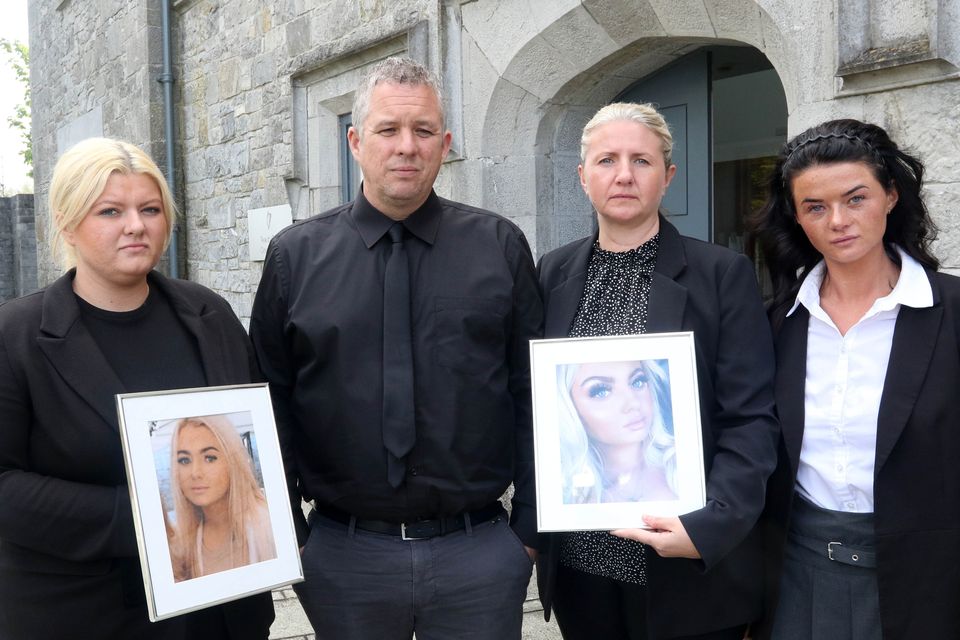 File photo. Aoife Johnston's sister Meagan with her parents Carol and James Johnston and her sister Kate Johnston at Kilmallock Court, Co Limerick in 2024. Photo: Brendan Gleeson