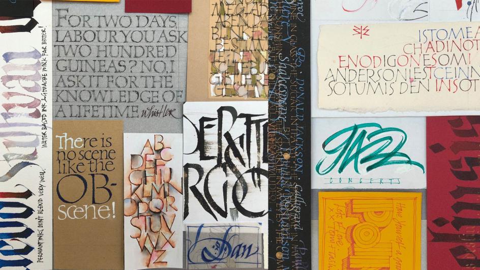 Rough calligraphic and lettering ‘doodles’ by Tony Forster.