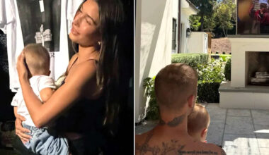 Justin Bieber Watches His Documentary with“ ”Son Jack Blues, 19 Months, in Sweet New Photos Shared by 'Cool Mom' Hailey Bieber