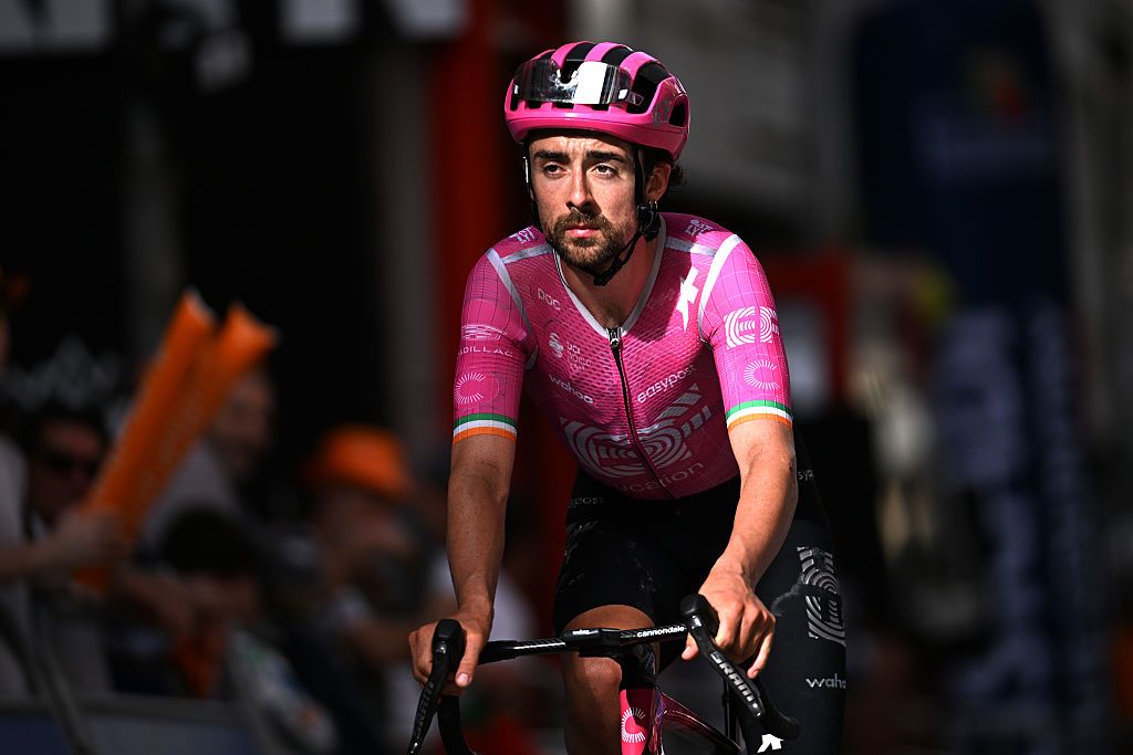 Ben Healy of Ireland and Team EF Education - EasyPost crosses the finish line during the 65th Itzulia Basque Country 2026, Stage 5 that was 176.2km. (Photo by Tim de Waele/Getty Images)