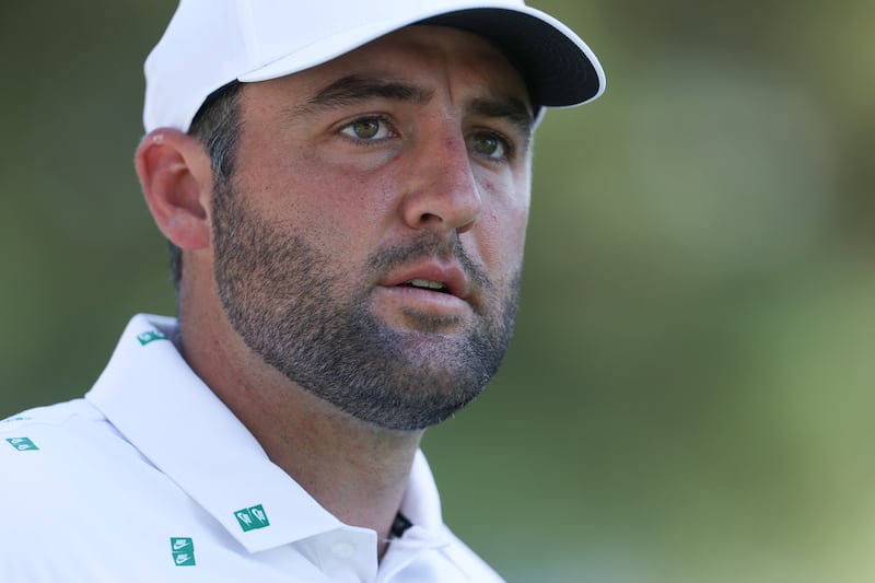 Scottie Scheffler of the United States looks on. Photograph: Andrew Redington/Getty