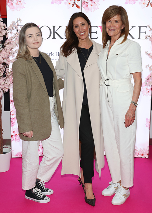 Claire Reidy, Aisling Kilduff and Dervala Conway at An Evening with EVOKE at the Herbert Park Hotel in Ballsbridge, Dublin. Pic: Brian McEvoy