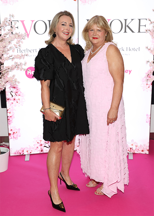 Carol Brick and Liz Doyle at An Evening with EVOKE at the Herbert Park Hotel in Ballsbridge, Dublin. Pic: Brian McEvoy
