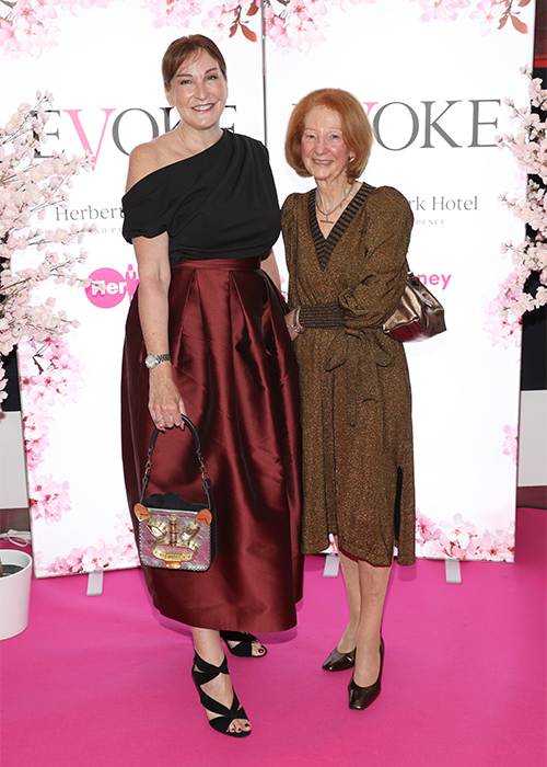 Sarah Mahon and Kaye Holland at An Evening with EVOKE at the Herbert Park Hotel in Ballsbridge, Dublin. Pic: Brian McEvoy