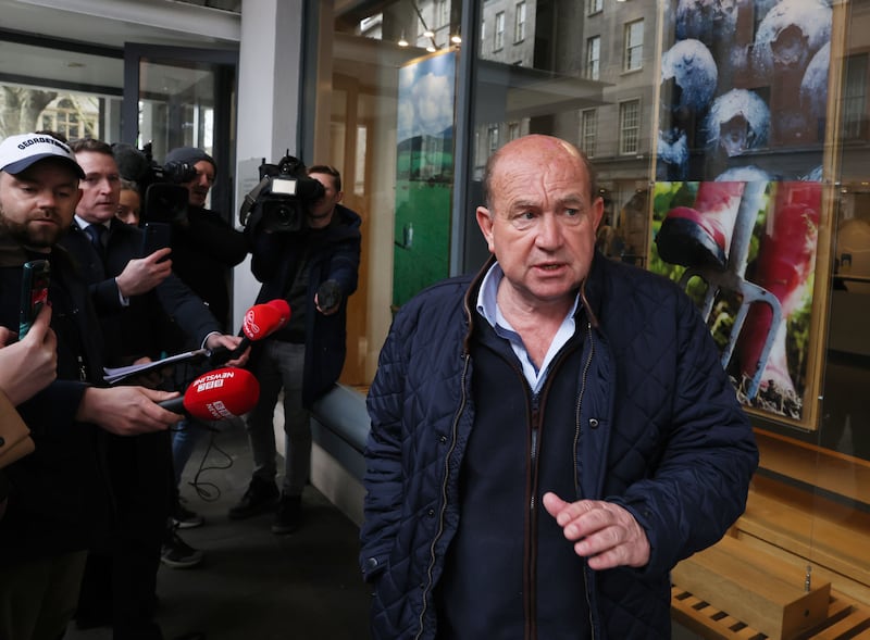 John Dallon outside the Department of Agriculture in Dublin. Photograph: Stephen Collins/Collins Photos
