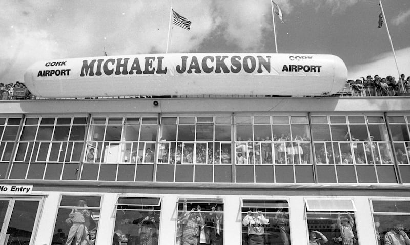 Michael Jackson visit: fans greet the singer at Cork airport in 1988. Photograph: Tom Burke/INM/NLI/Getty