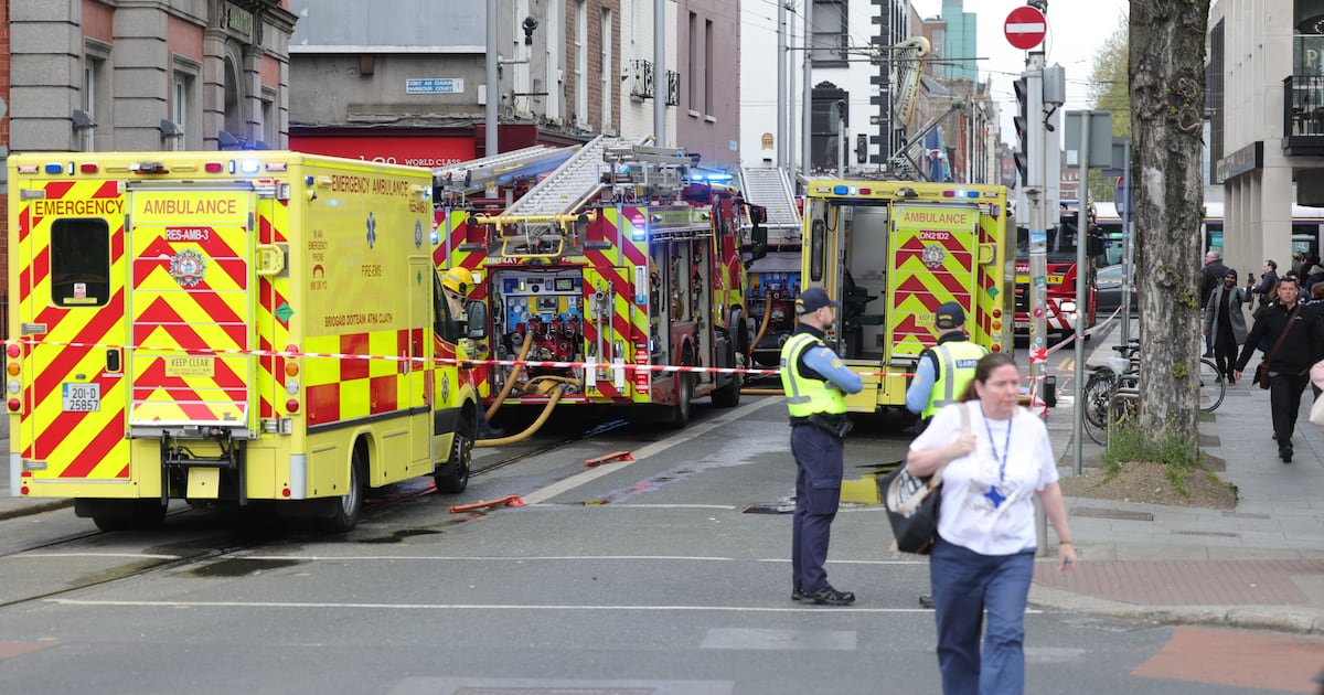 Luas and traffic disruption in Dublin city centre after fire at pub – The Irish Times