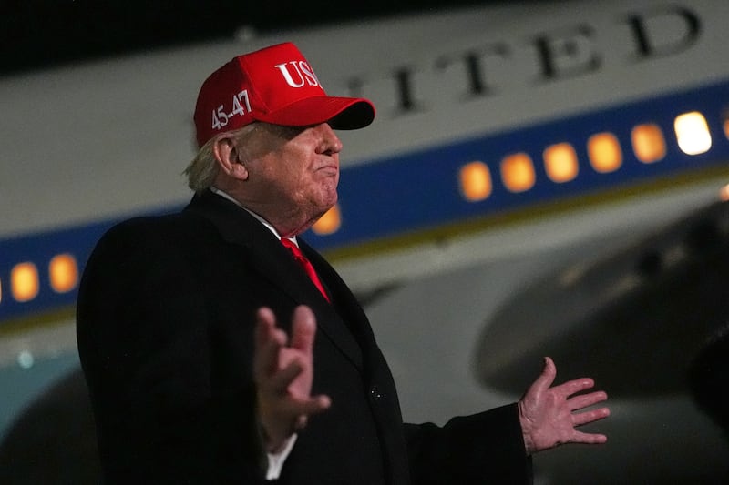 President Donald Trump: to be briefed on  latest potential US military action against Iran. Julia Demaree Nikhinson/AP