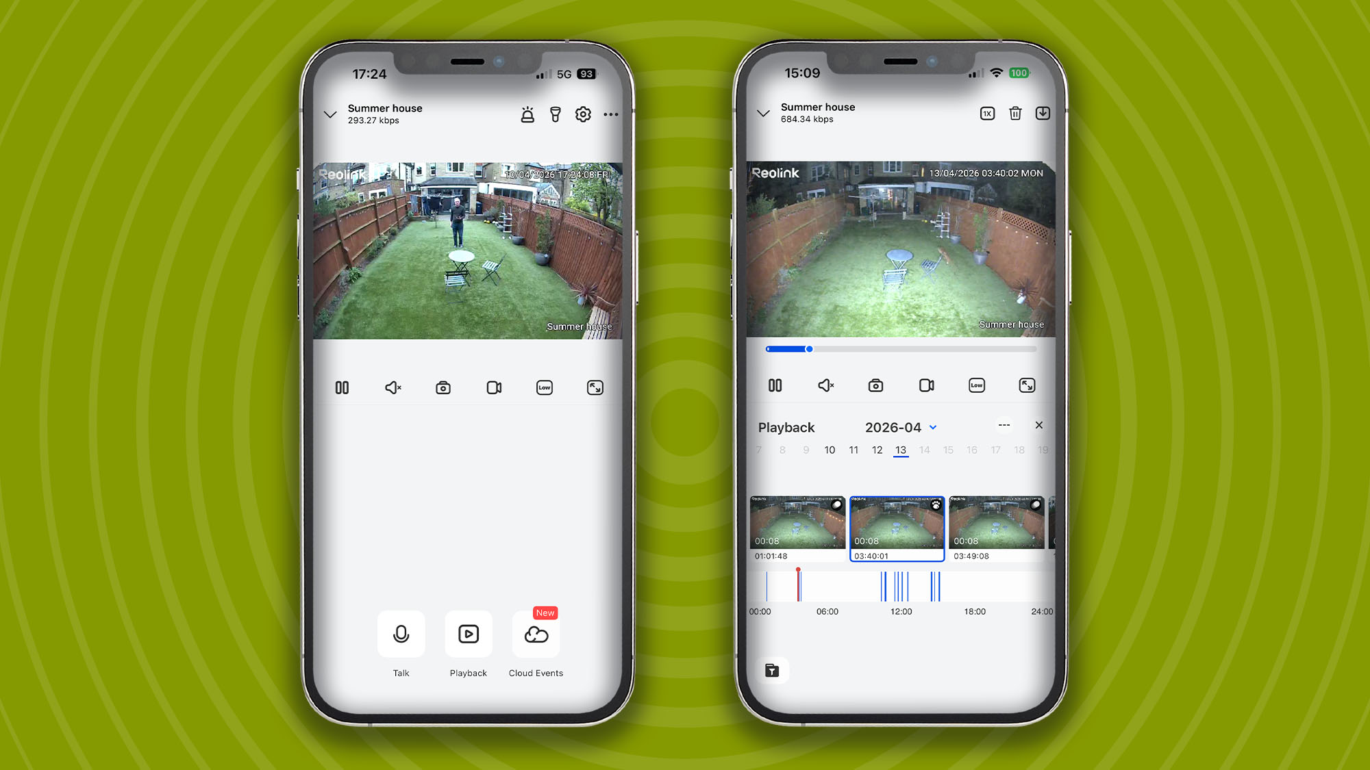 Adjusting recording settings for Reolink Solar Floodlight Cam in app