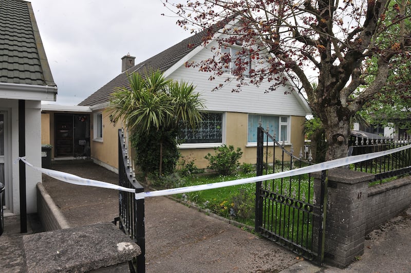 Gardaí attended the scene of the incident Grange Heights, Waterford. Photograph: Jim Campbell