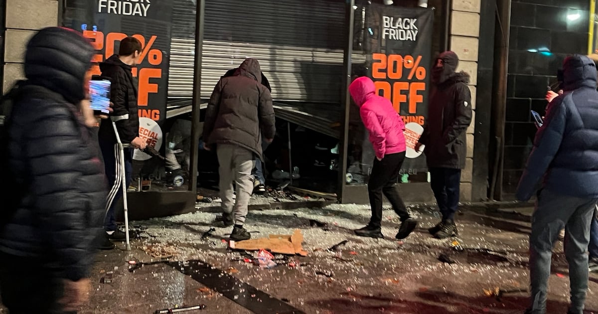 Man who got ‘caught up in momentum’ of Dublin riots avoids jail for theft from sports shops – The Irish Times