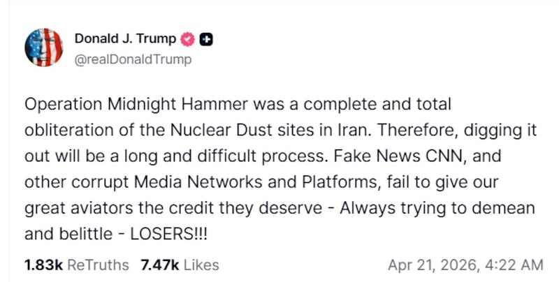 Donald Trump has claimed Iran's nuclear sites have been 'obliterated'.