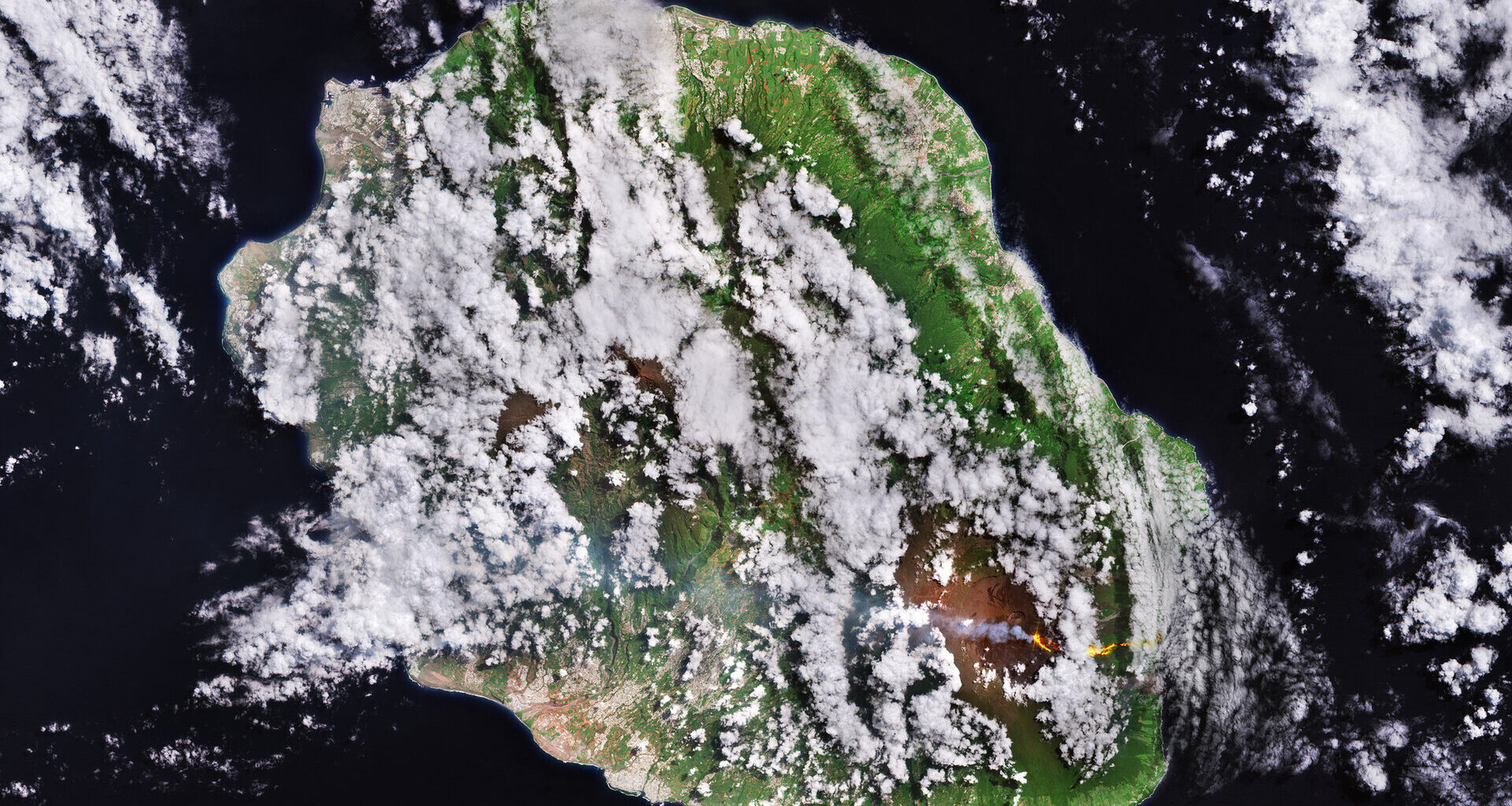 Earth from Space: Lava flow on Réunion Island