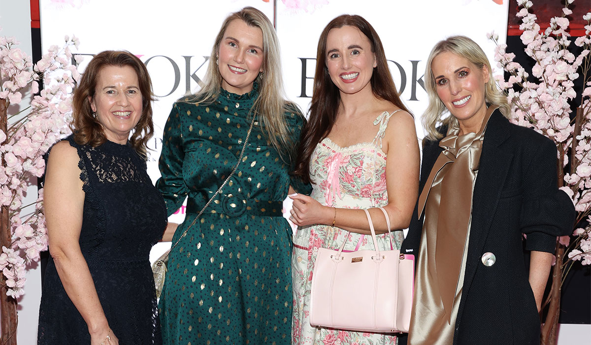 Stella Byrne, Erin O'Connell, Joanne Byrne and Aine Purcell at An Evening with EVOKE at the Herbert Park Hotel in Ballsbridge, Dublin. Pic: Brian McEvoy