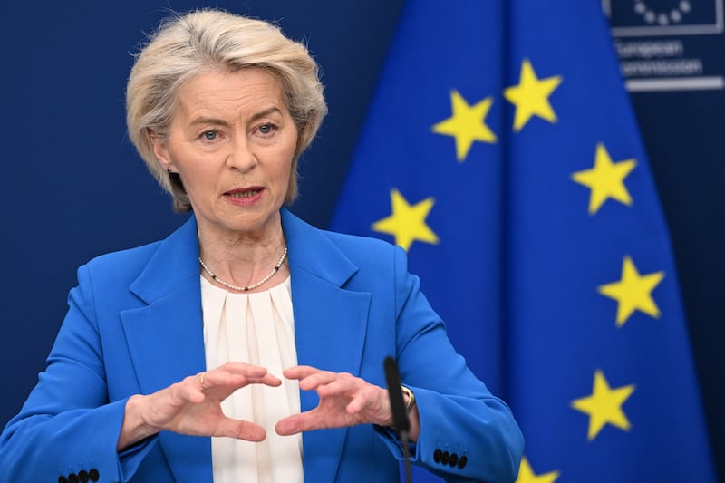 European Commission president Ursula von der Leyen has said emergency relief provided by governments to help people or businesses cope with steep energy costs should be “targeted and temporary”. Photograph: Nicolas Tucat/AFP via Getty Images