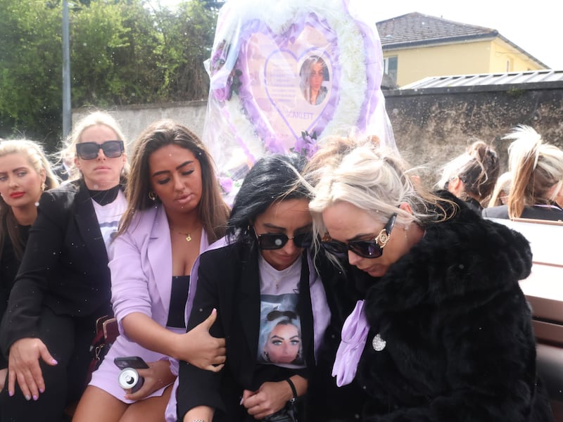 Family and friends of Scarlett Faulkner attend St Munchin's Church on Clancy Strand, Limerick city for her funeral Mass. Photograph: Brendan Gleeson