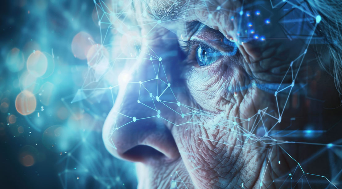 Facial mapping of peptides working on an elderly patient